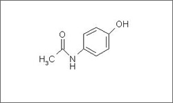 Diagram of the molecular structure of Acetaminophen