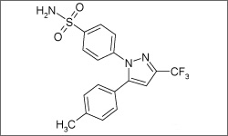 Diagram of the molecular structure of Celecoxib