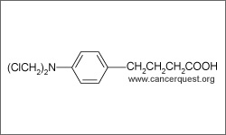 Diagram of the molecular structure of Chlorambucil