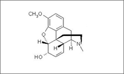 Diagram of the molecular structure of Codeine