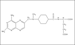 Diagram of the molecular structure of Methotrexate