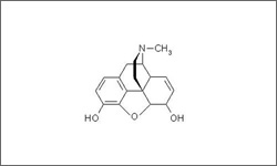 Diagram of the molecular structure of Morphine