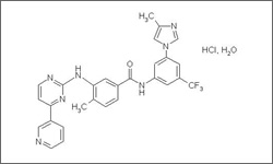 Diagram of the molecular structure of Nilotinib 