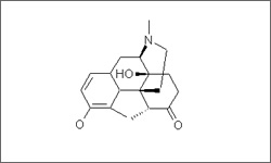 Diagram of the molecular structure of Oxycodone
