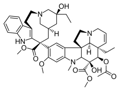 Structure of vinblastine Structure of vinblastine